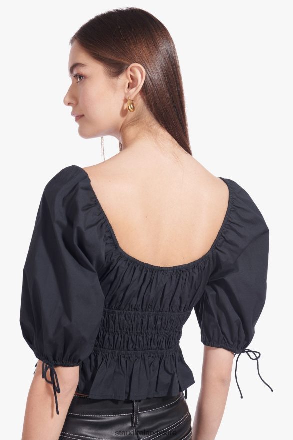 Women Clothing Black STAUD FAYE TOP H8RLPJ458