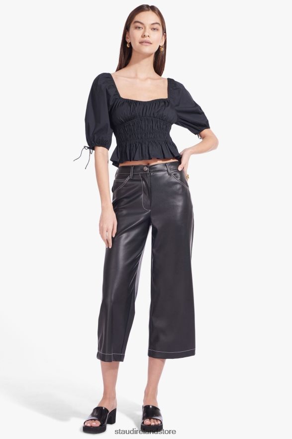 Women Clothing Black STAUD FAYE TOP H8RLPJ458