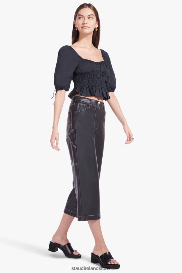 Women Clothing Black STAUD FAYE TOP H8RLPJ458