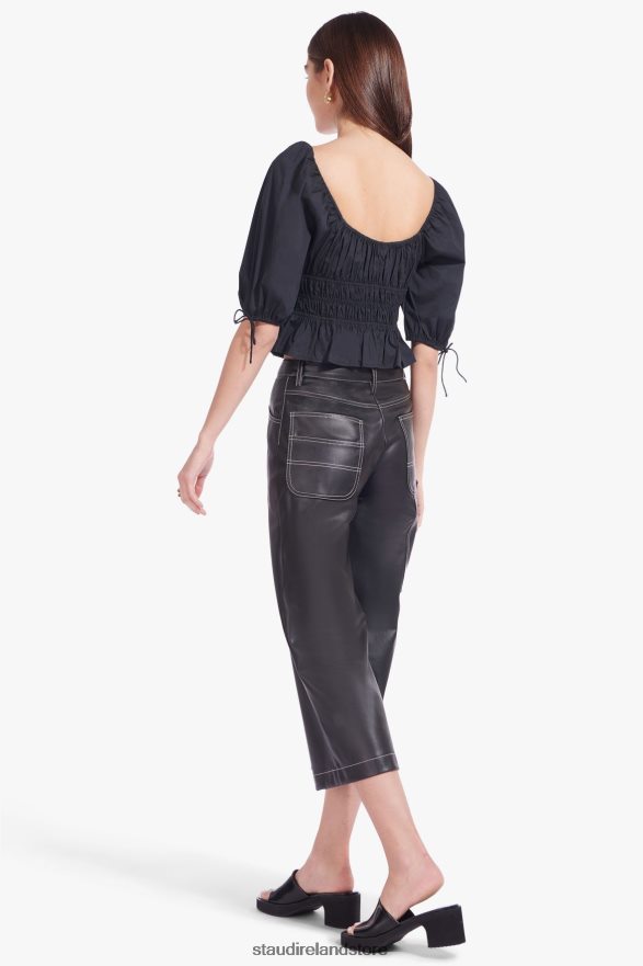 Women Clothing Black STAUD FAYE TOP H8RLPJ458