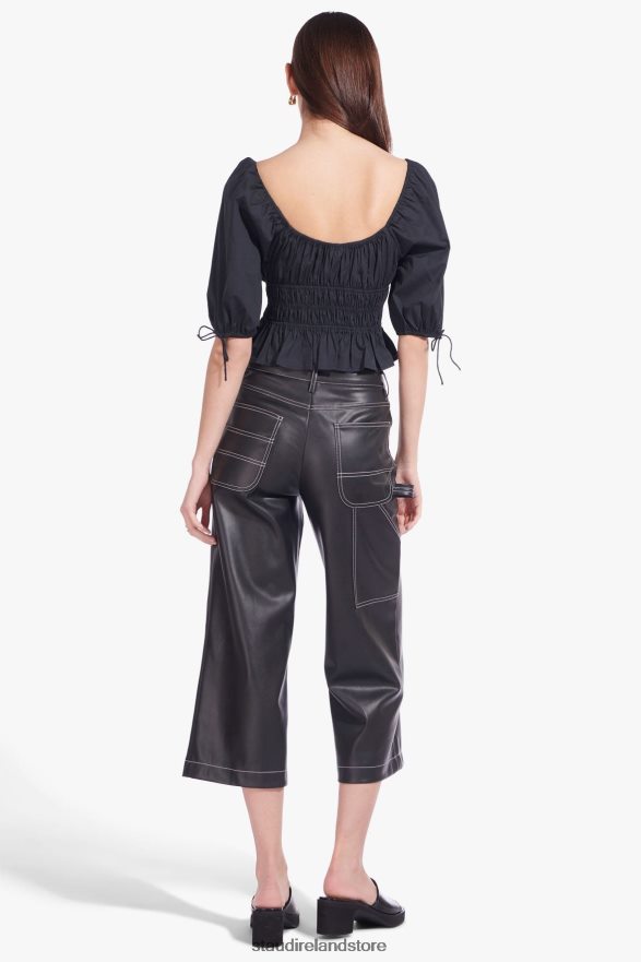 Women Clothing Black STAUD FAYE TOP H8RLPJ458