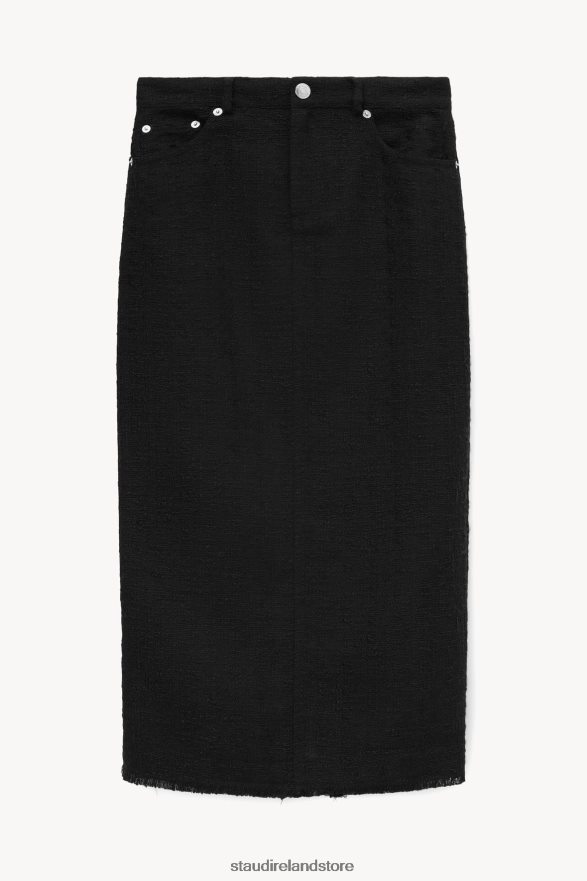 Women Clothing Black STAUD GUINEVERE SKIRT H8RLPJ494