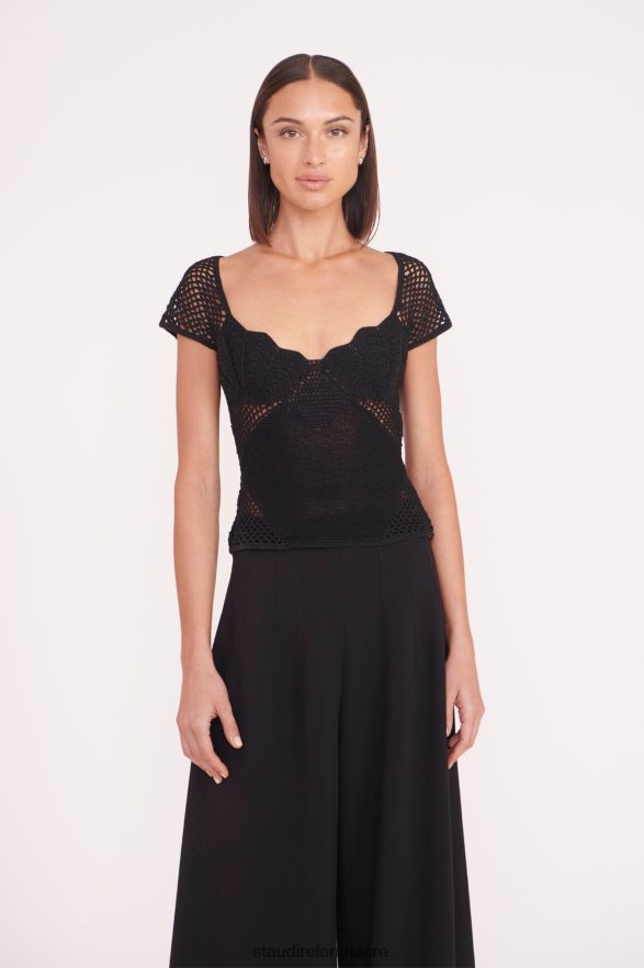 Women Clothing Black STAUD JOCELYN TOP H8RLPJ340