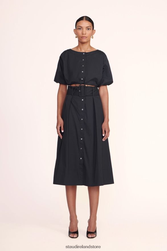 Women Clothing Black STAUD KINGSLEY SKIRT H8RLPJ474