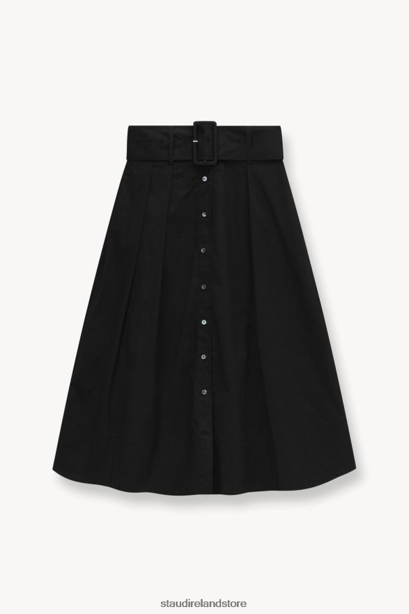 Women Clothing Black STAUD KINGSLEY SKIRT H8RLPJ474