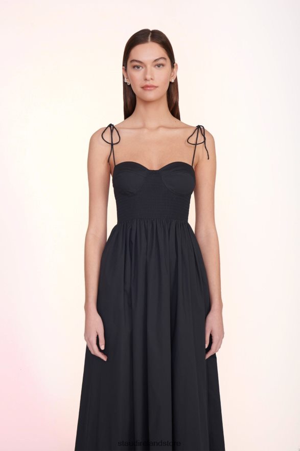 Women Clothing Black STAUD LANDRY DRESS H8RLPJ199