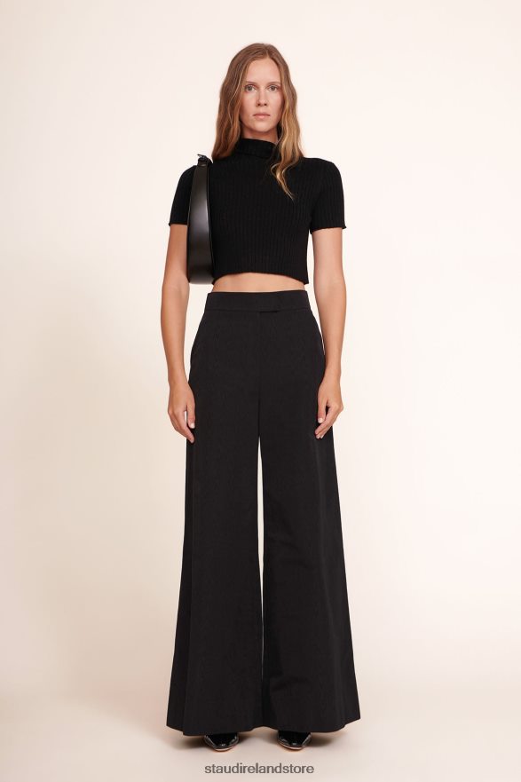 Women Clothing Black STAUD LILOU TOP H8RLPJ452