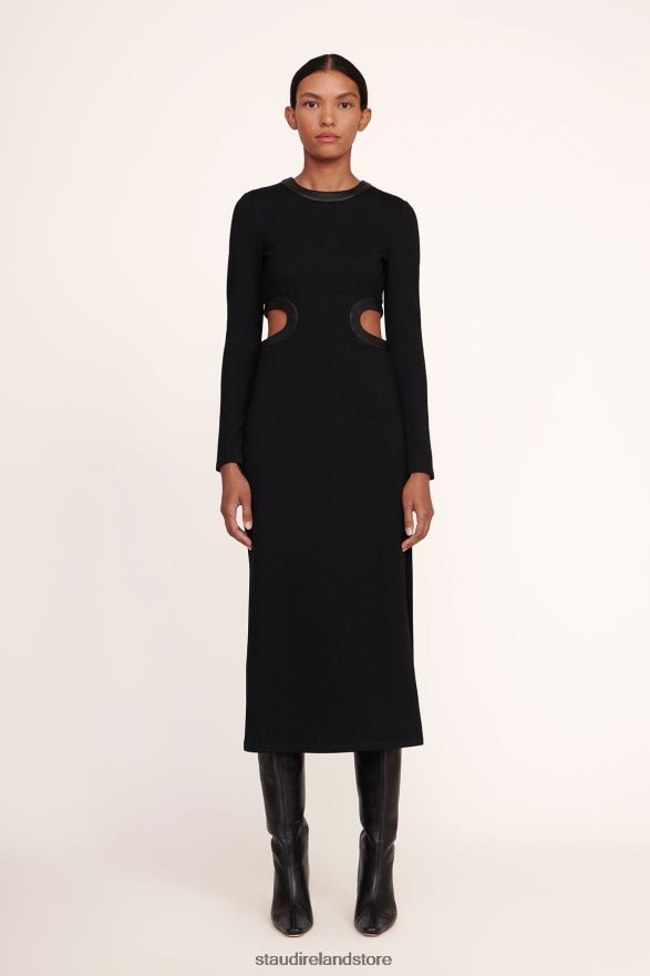 Women Clothing Black STAUD LONG SLEEVE DOLCE DRESS H8RLPJ298