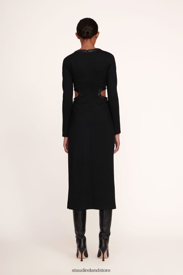 Women Clothing Black STAUD LONG SLEEVE DOLCE DRESS H8RLPJ298