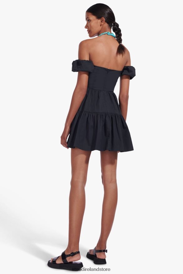 Women Clothing Black STAUD MINI ELIO DRESS H8RLPJ309