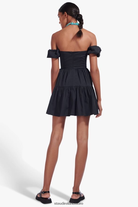 Women Clothing Black STAUD MINI ELIO DRESS H8RLPJ309