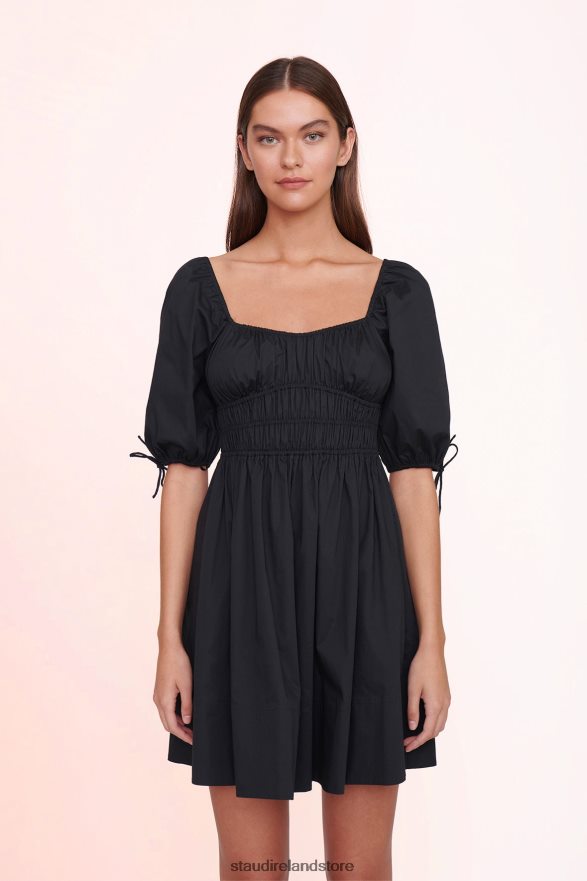 Women Clothing Black STAUD MINI FAYE DRESS H8RLPJ257