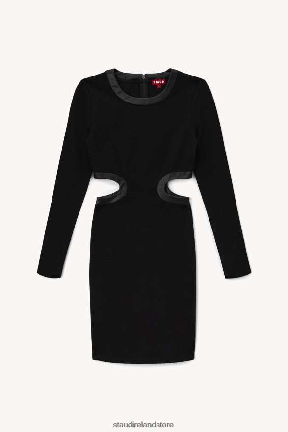 Women Clothing Black STAUD MINI LONG SLEEVE DOLCE DRESS H8RLPJ296