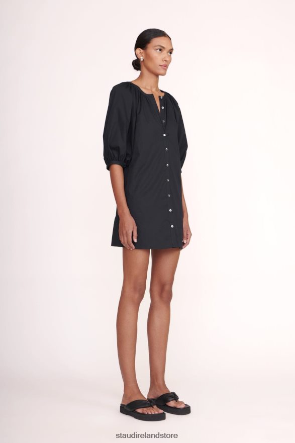 Women Clothing Black STAUD MINI VINCENT DRESS H8RLPJ216