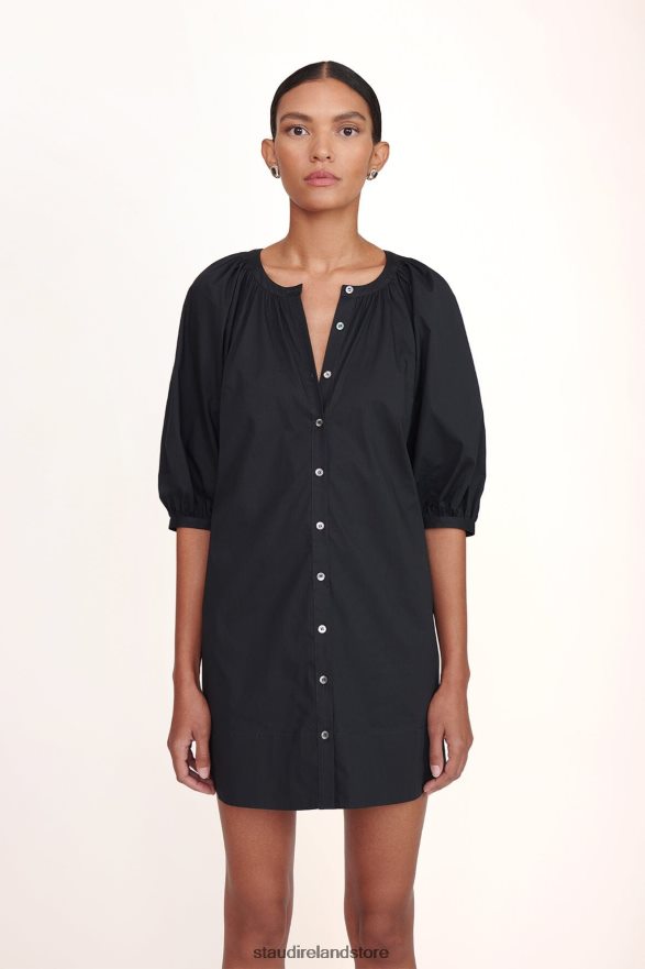 Women Clothing Black STAUD MINI VINCENT DRESS H8RLPJ216