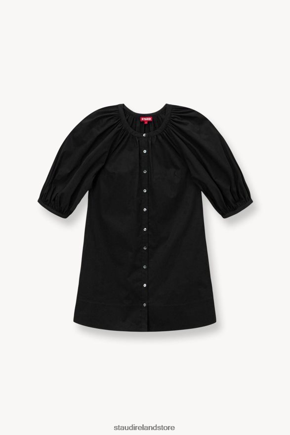 Women Clothing Black STAUD MINI VINCENT DRESS H8RLPJ216