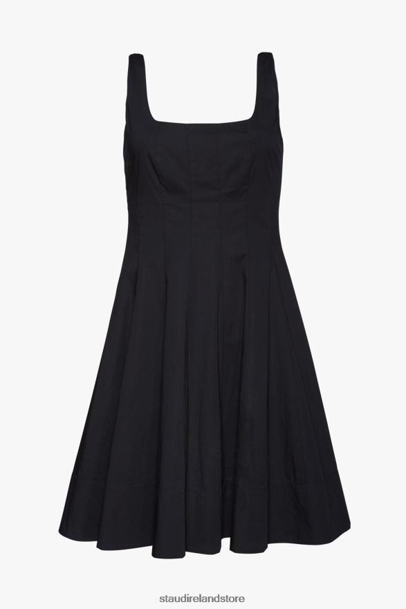Women Clothing Black STAUD MINI WELLS DRESS H8RLPJ87