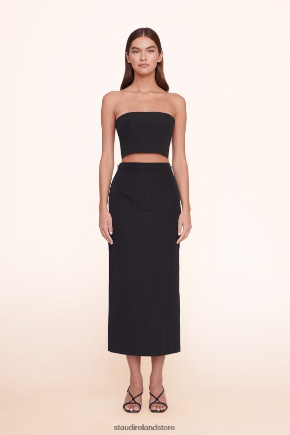 Women Clothing Black STAUD NYLA TOP H8RLPJ373