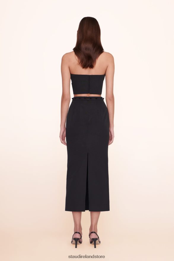 Women Clothing Black STAUD NYLA TOP H8RLPJ373