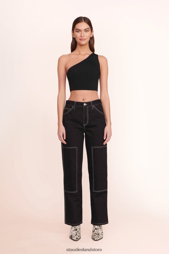 Women Clothing Black STAUD PAINTER PANT H8RLPJ542