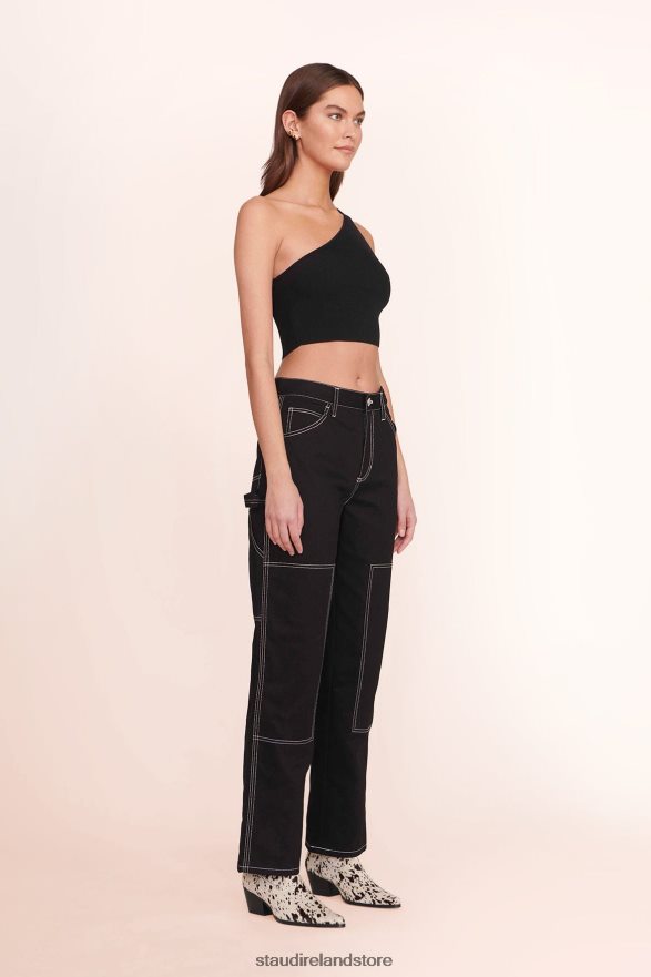 Women Clothing Black STAUD PAINTER PANT H8RLPJ542