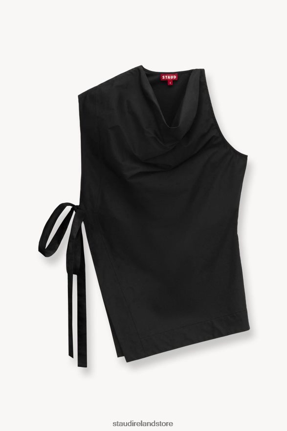 Women Clothing Black STAUD SAWYER TOP H8RLPJ352