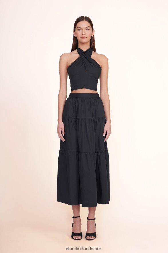 Women Clothing Black STAUD SEA SKIRT H8RLPJ462