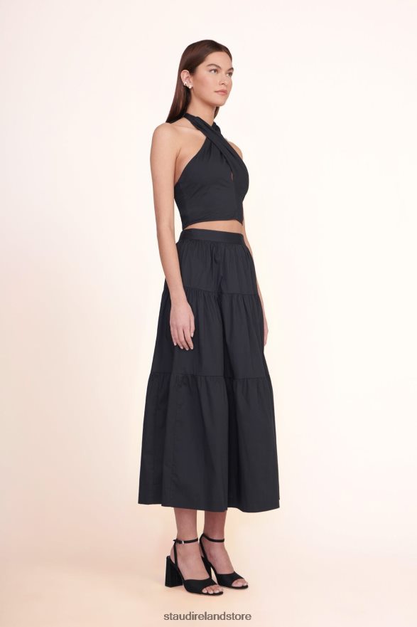 Women Clothing Black STAUD SEA SKIRT H8RLPJ462