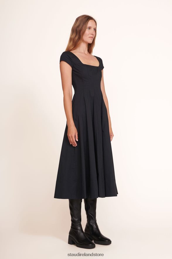 Women Clothing Black STAUD SHORT SLEEVE WELLS DRESS H8RLPJ96
