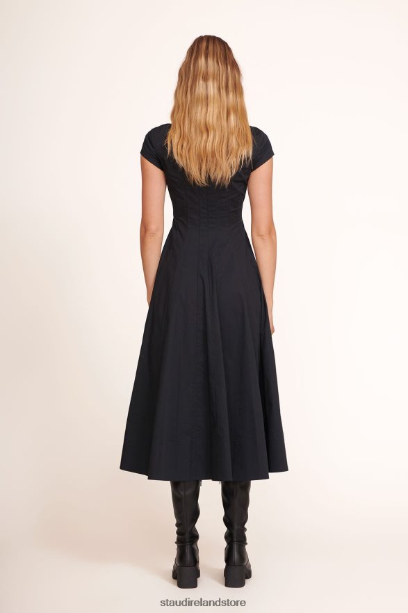 Women Clothing Black STAUD SHORT SLEEVE WELLS DRESS H8RLPJ96