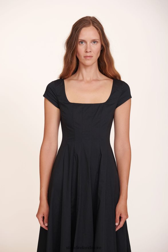 Women Clothing Black STAUD SHORT SLEEVE WELLS DRESS H8RLPJ96
