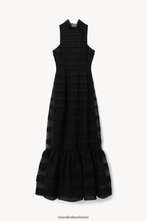 Women Clothing Black STAUD SPIRAL DRESS H8RLPJ278