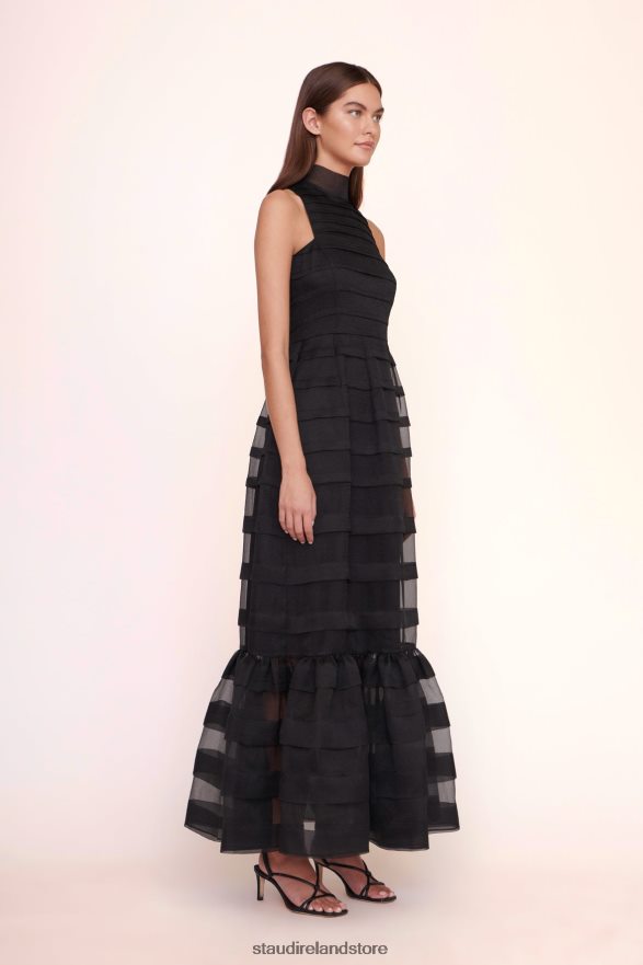 Women Clothing Black STAUD SPIRAL DRESS H8RLPJ278