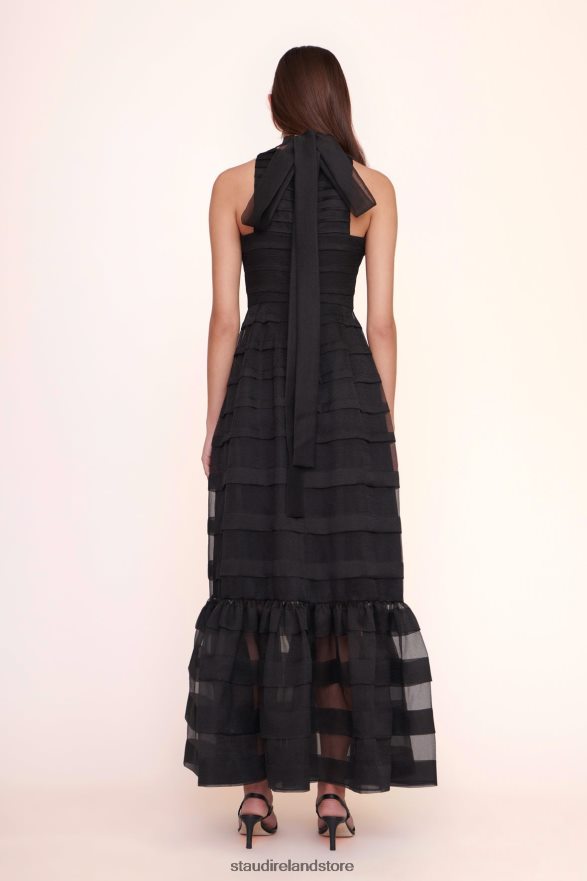 Women Clothing Black STAUD SPIRAL DRESS H8RLPJ278
