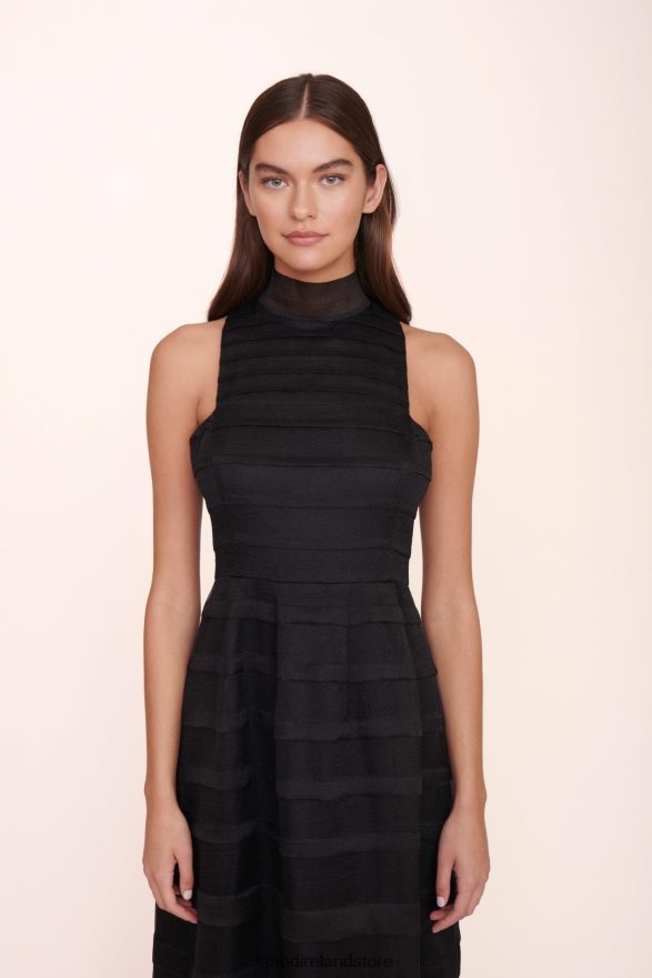 Women Clothing Black STAUD SPIRAL DRESS H8RLPJ278