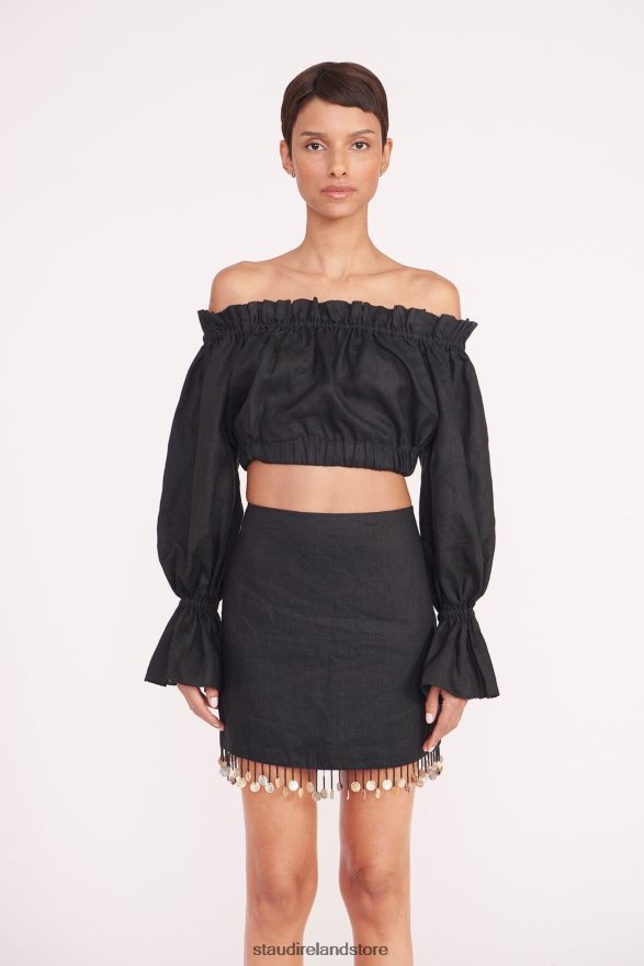 Women Clothing Black STAUD TRISTAN TOP H8RLPJ338