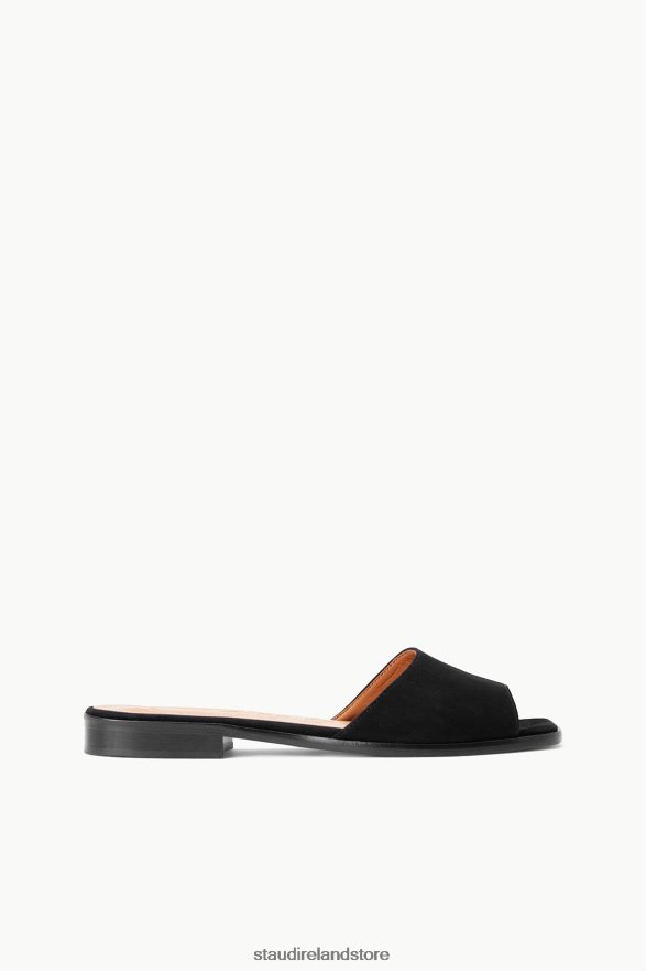 Women Clothing Black Suede STAUD CASPIAN SLIDE H8RLPJ666