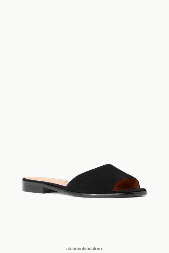 Women Clothing Black Suede STAUD CASPIAN SLIDE H8RLPJ666