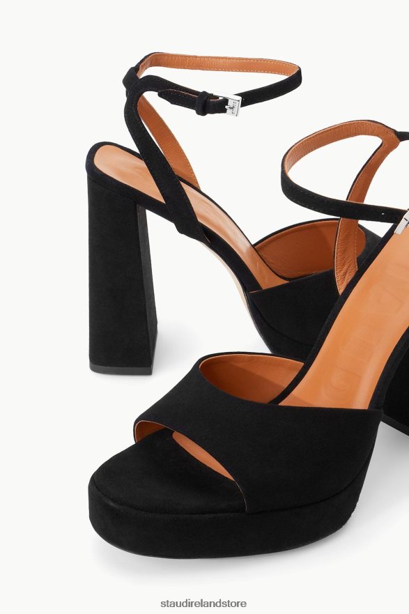 Women Clothing Black Suede STAUD SOLANGE PLATFORM H8RLPJ745