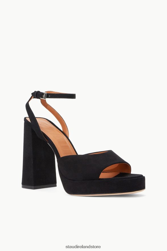 Women Clothing Black Suede STAUD SOLANGE PLATFORM H8RLPJ745