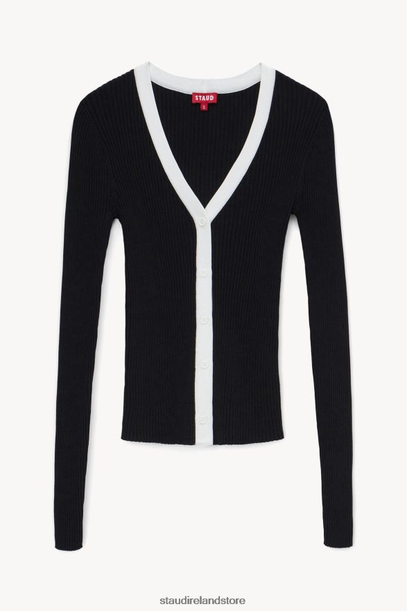 Women Clothing Black White STAUD CARGO SWEATER H8RLPJ396