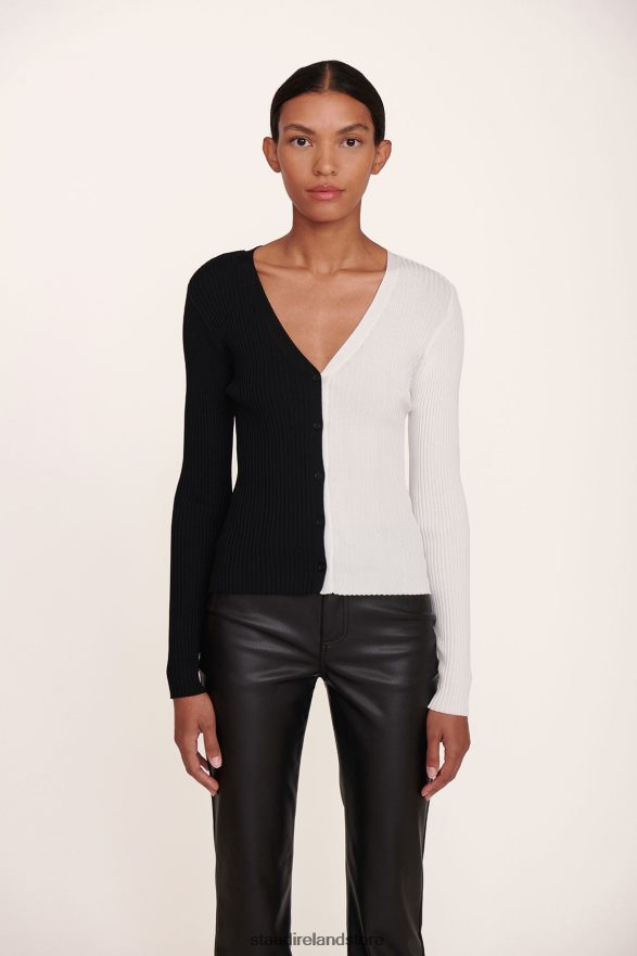 Women Clothing Black White STAUD CARGO SWEATER H8RLPJ397