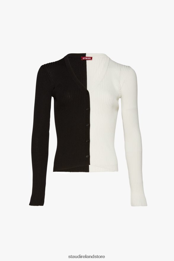 Women Clothing Black White STAUD CARGO SWEATER H8RLPJ397
