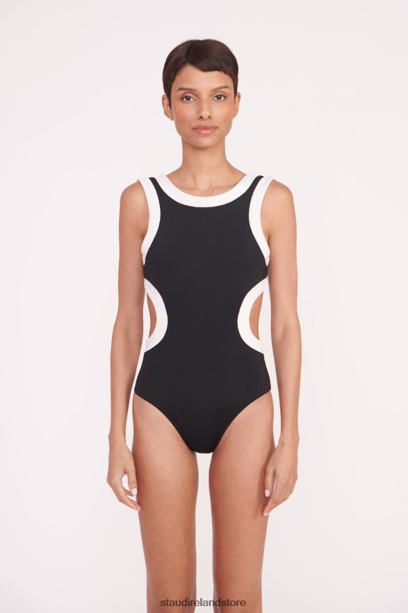 Women Clothing Black White STAUD DOLCE ONE PIECE H8RLPJ636