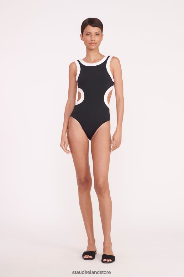 Women Clothing Black White STAUD DOLCE ONE PIECE H8RLPJ636