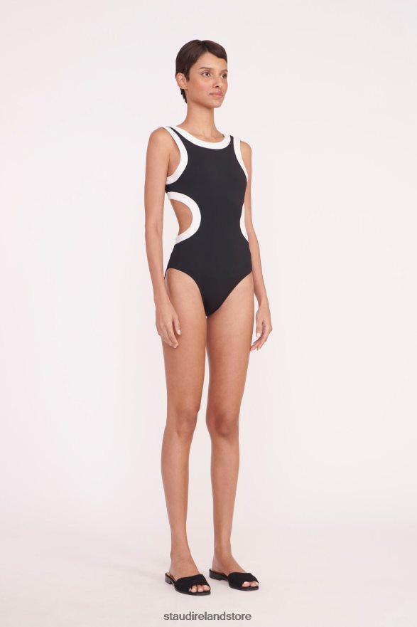 Women Clothing Black White STAUD DOLCE ONE PIECE H8RLPJ636
