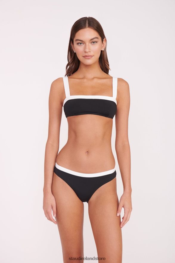 Women Clothing Black White STAUD GEMMA BIKINI BOTTOM H8RLPJ671