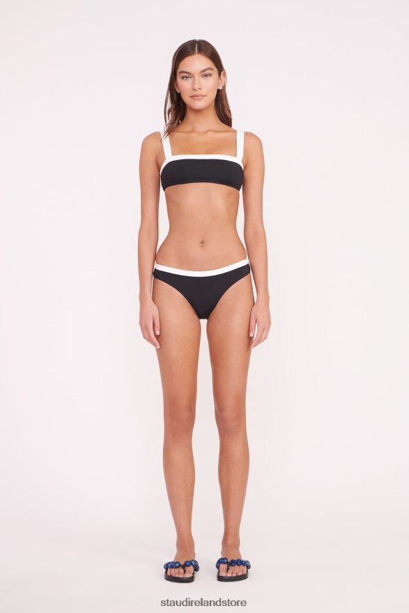 Women Clothing Black White STAUD GEMMA BIKINI BOTTOM H8RLPJ671