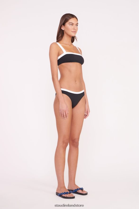Women Clothing Black White STAUD GEMMA BIKINI BOTTOM H8RLPJ671