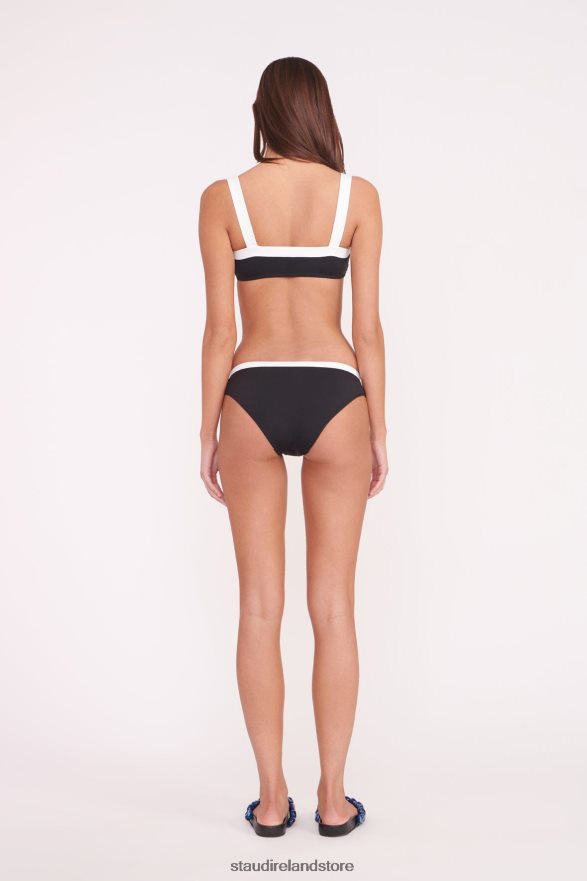 Women Clothing Black White STAUD GEMMA BIKINI BOTTOM H8RLPJ671
